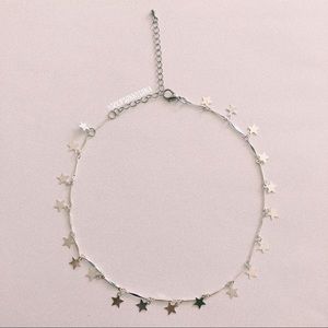 Silver Star Dainty Choker Necklace